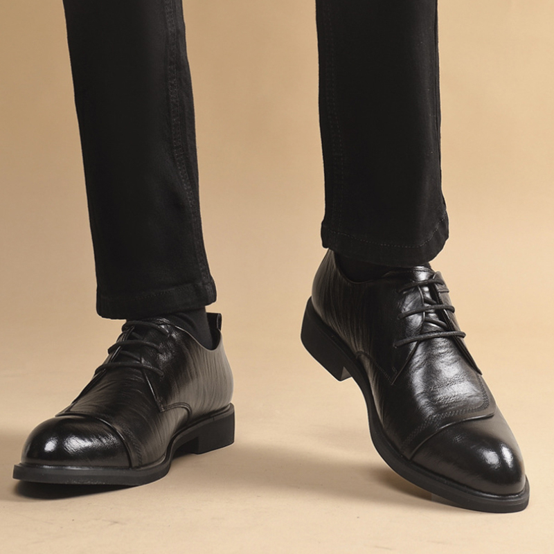 Men'S Formal Party Wear Shoes - Кожаные оксфорды с металлическими заклепками, на