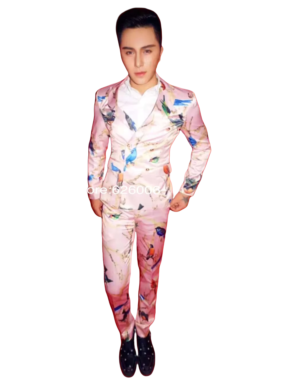 Men Formal Wear Pink - Мужская мода цветок розовые костюмы с