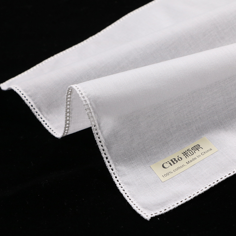 Monogrammed Handkerchief - C005 Белые хлопковые кружевные носовые платки