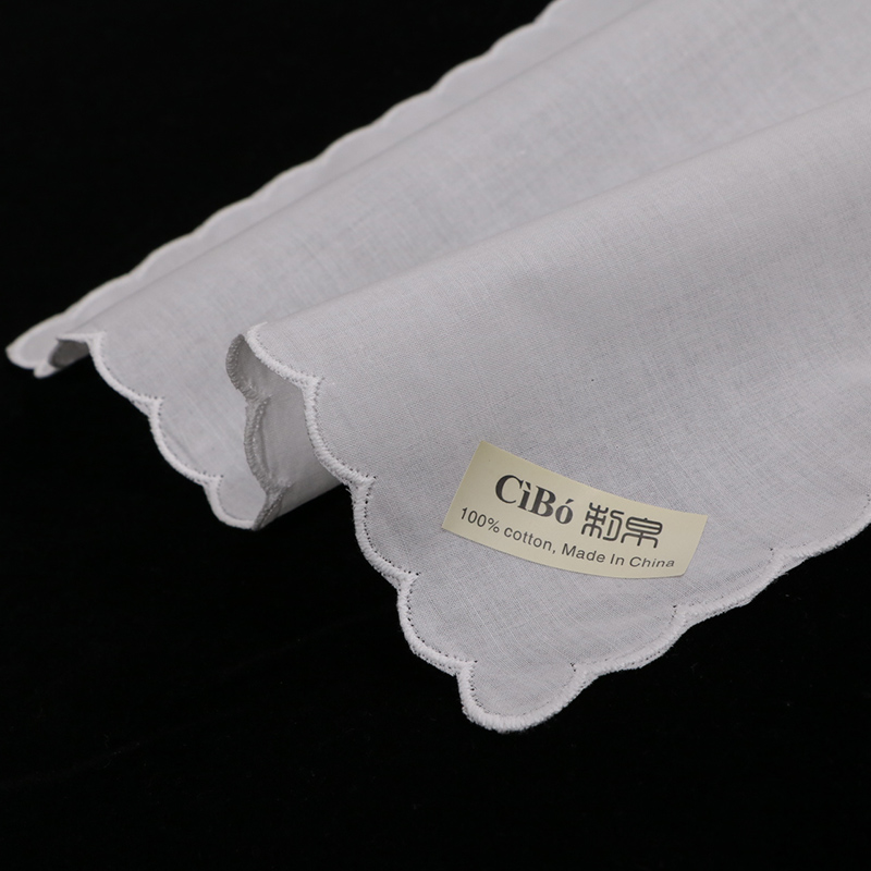 Monogrammed Handkerchief - A011 Белые хлопковые носовые платки с