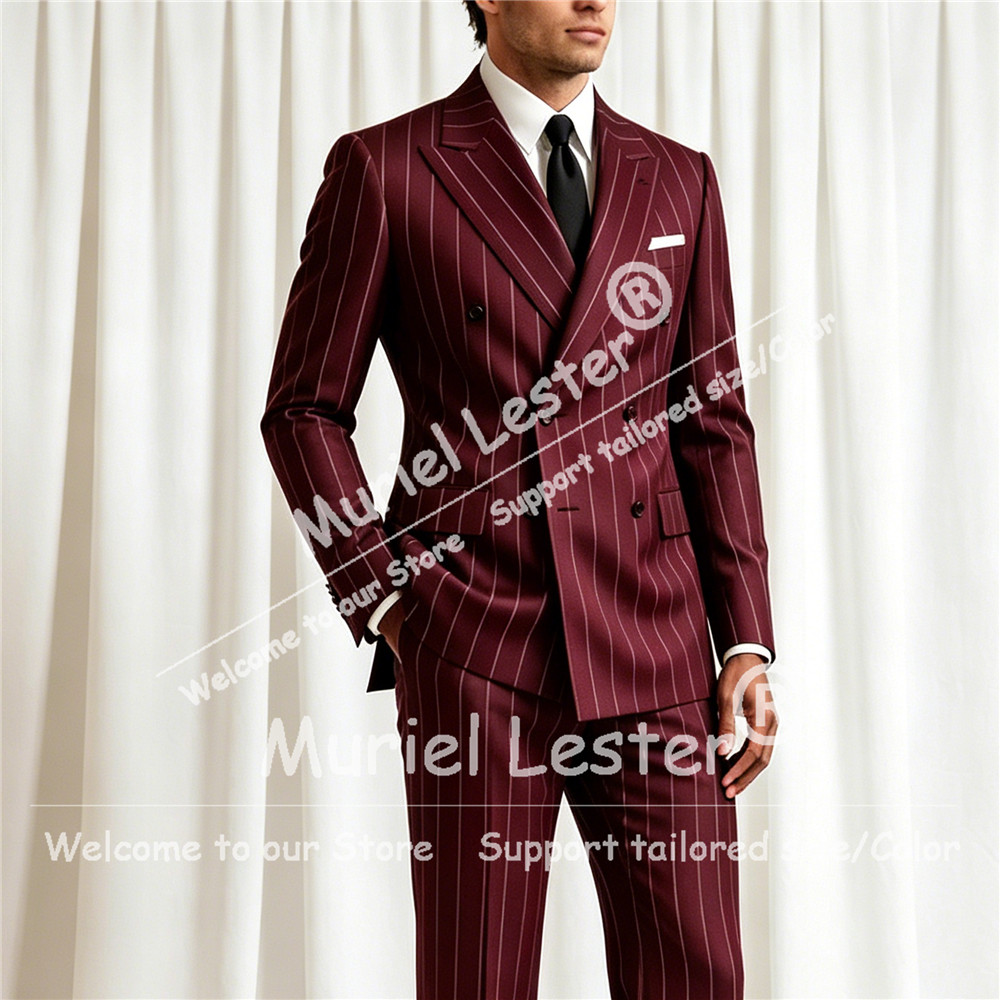 Men'S Style Formal Wear - Элегантный мужской костюм в полоску, комплект