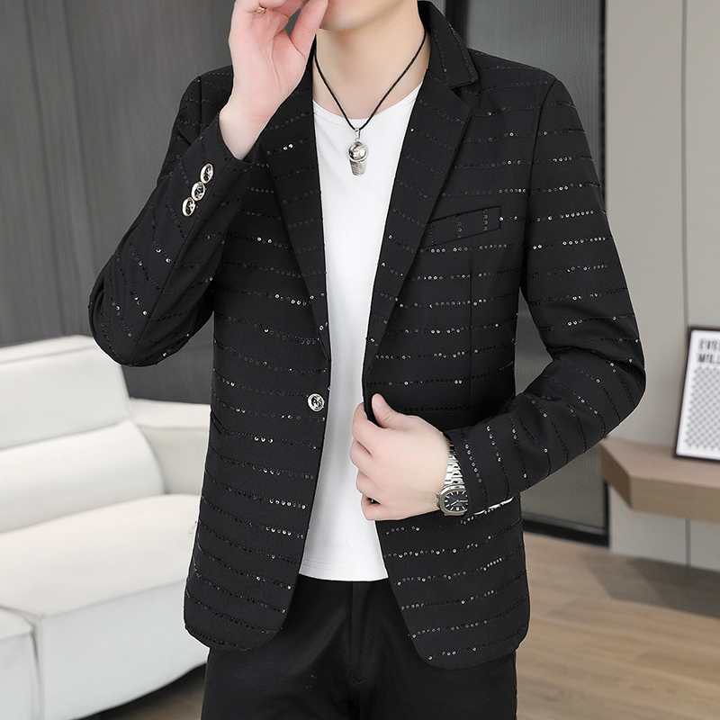 Men'S Style Formal Wear - Мужской блейзер с пайетками и стразами,