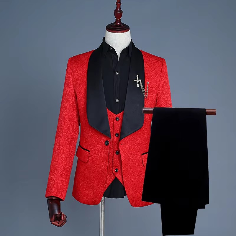 Мужской розово-белый приталенн – обзор и цена Men Formal Wear Pink