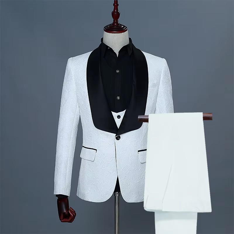 Мужской розово-белый приталенн – обзор и цена Men Formal Wear Pink