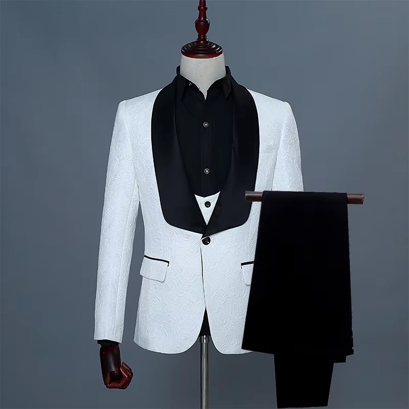 Мужской розово-белый приталенн – обзор и цена Men Formal Wear Pink