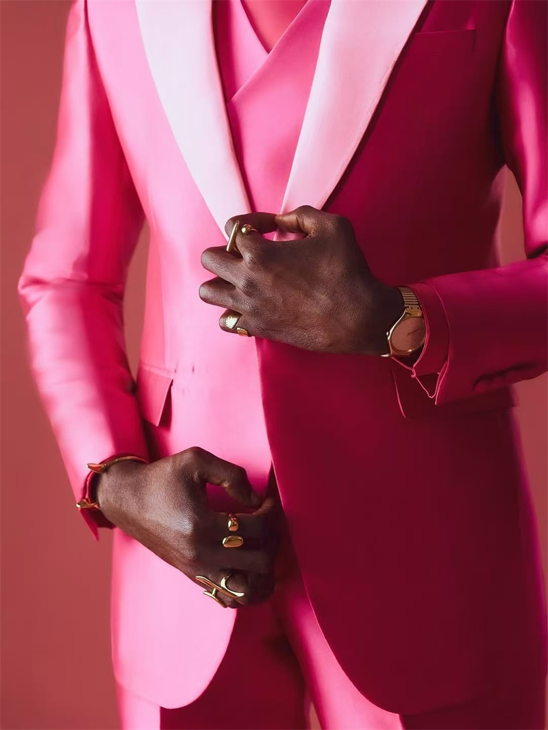 Розовый, красный мужской костю – обзор и цена Men Formal Wear Pink
