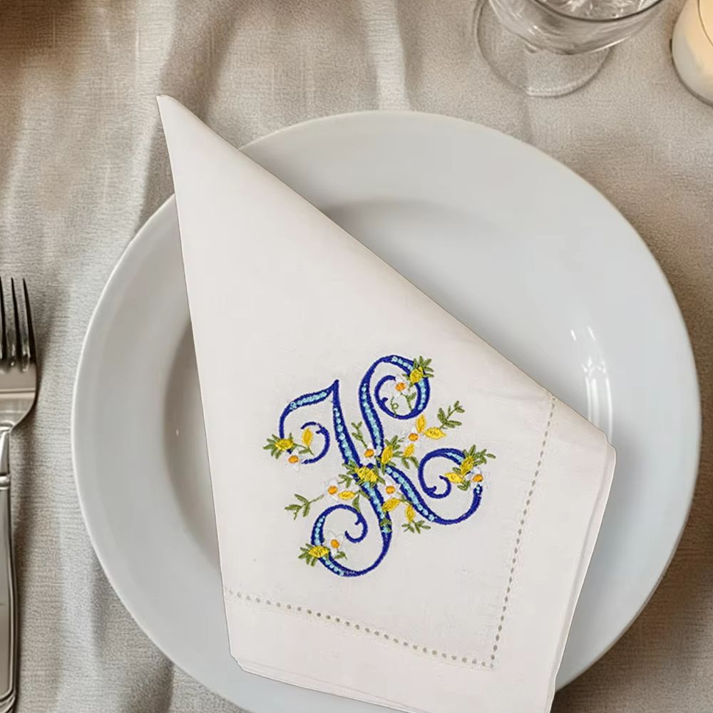 Новинка: 100% льняная салфетка – обзор и цена Monogrammed Handkerchief