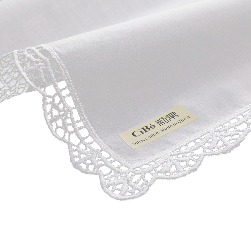 D003 Белые кружевные носовые п – обзор и цена Monogrammed Handkerchief
