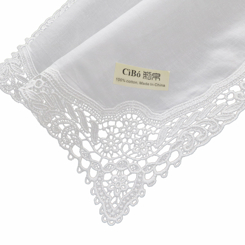 A009 Белые хлопковые кружевные – обзор и цена Monogrammed Handkerchief