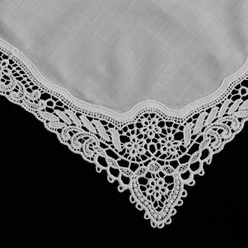 A009 Белые хлопковые кружевные – обзор и цена Monogrammed Handkerchief