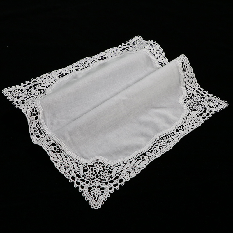 A009 Белые хлопковые кружевные – обзор и цена Monogrammed Handkerchief