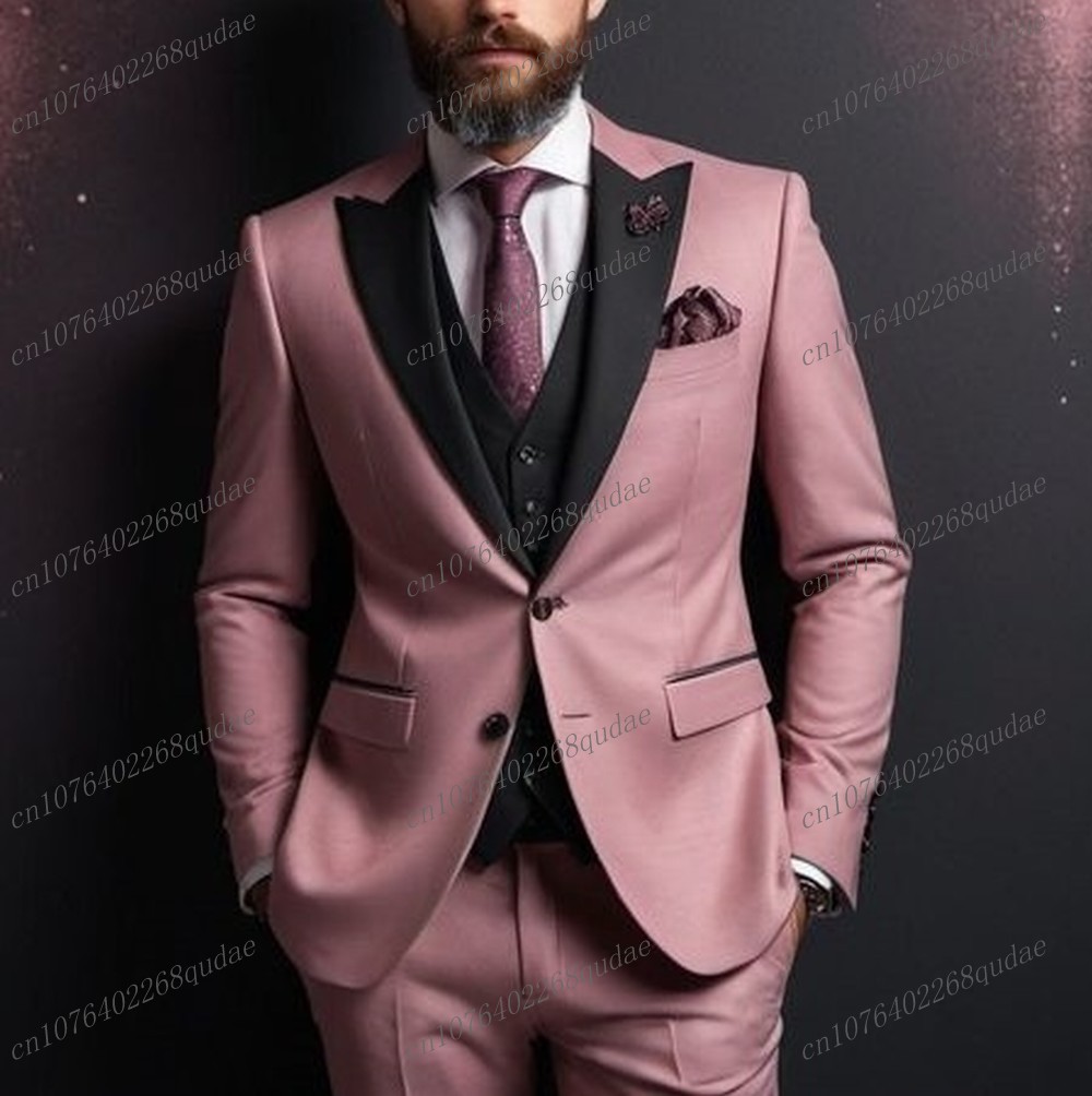 Темно-розовый и черный деловой – обзор и цена Men Formal Wear Pink