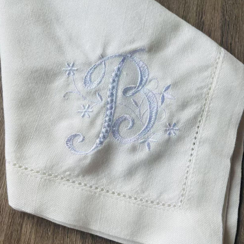 2 шт. хлопковых салфеток с выш – обзор и цена Monogrammed Handkerchief