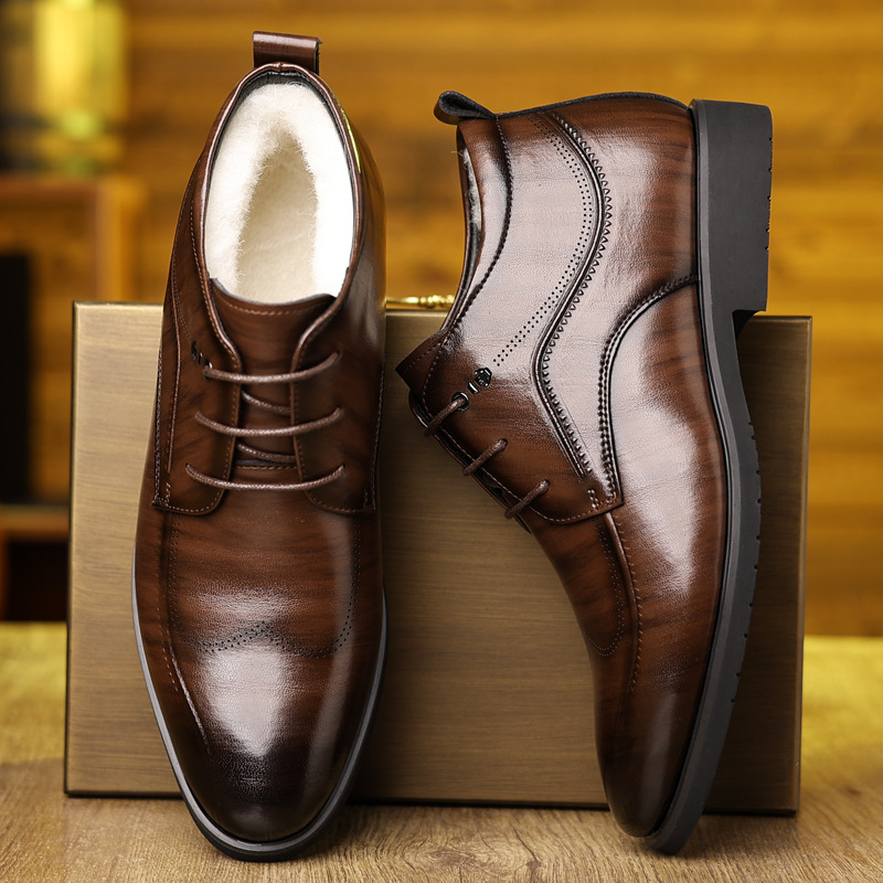 Мужская зимняя кожаная обувь,  – обзор и цена Men'S Style Formal Wear
